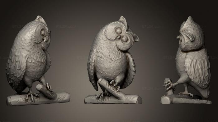 Bird figurines (OWL TOY PRINTREADY, STKB_0138) 3D models for cnc
